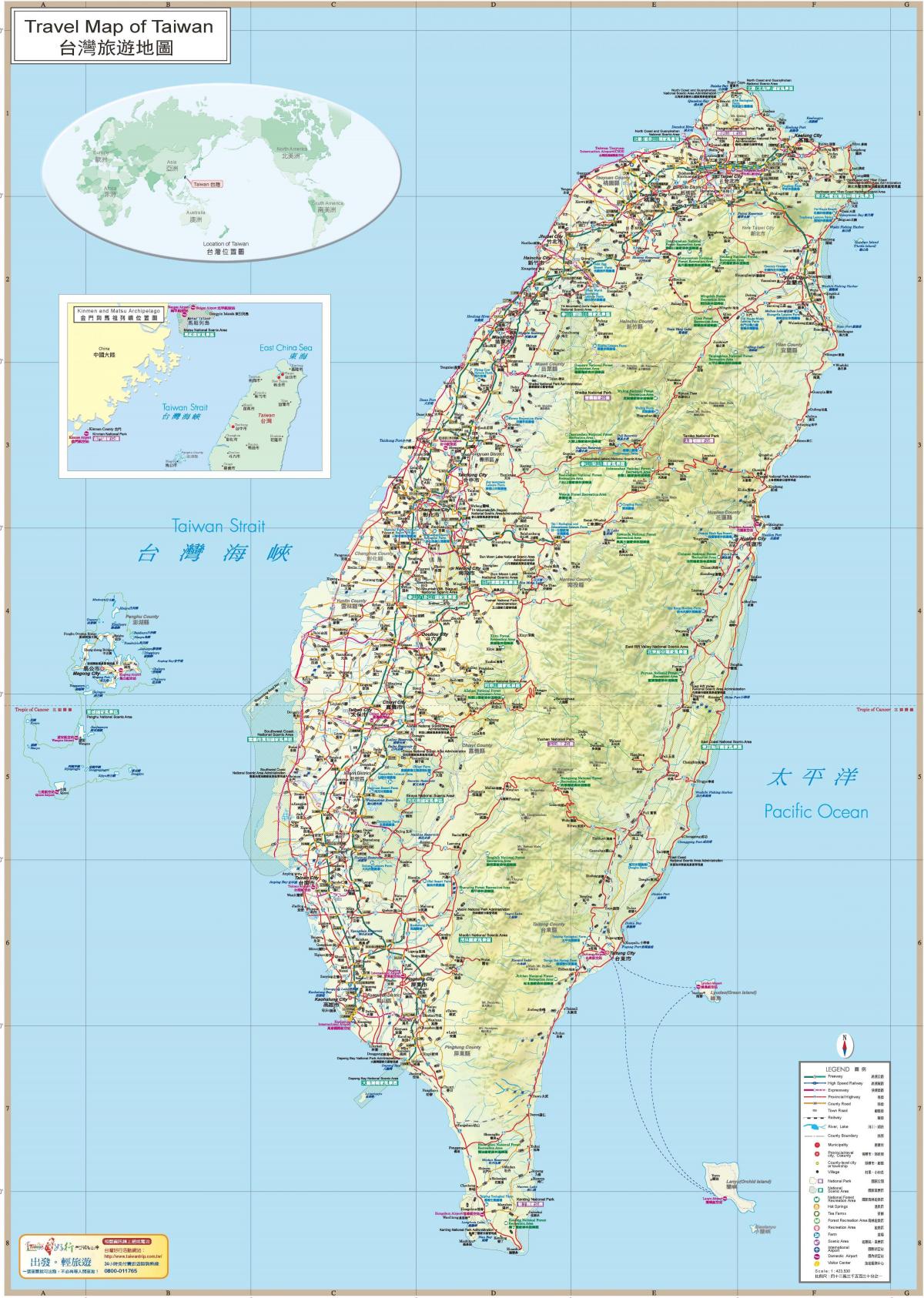 Tajvan vodič kartu