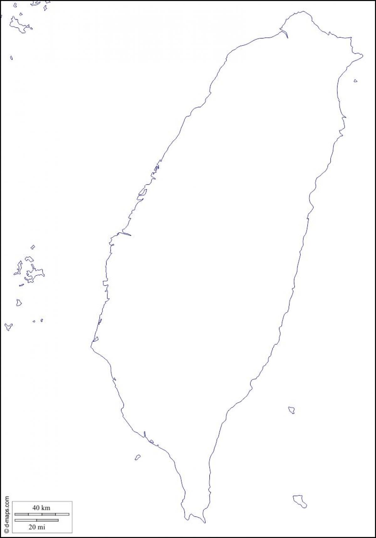 Karta Tajvan prazan