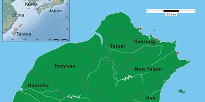 Sjeveru Tajvana karti